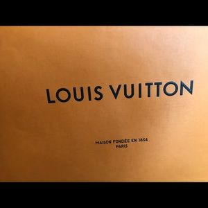 Louis Vuitton shopping bag.